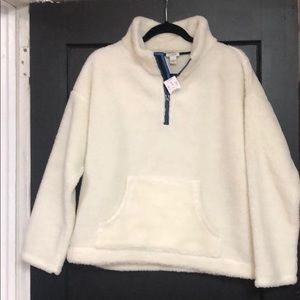 J Crew Sherpa popover jacket